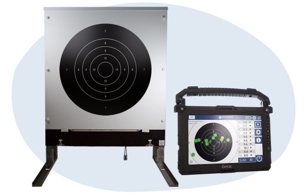 Long range electronic target and wireless monitor solution